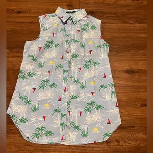 Lands end sleeveless collared shirt supima